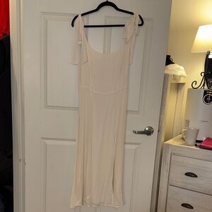 Reformation Cream Sleeveless Dress